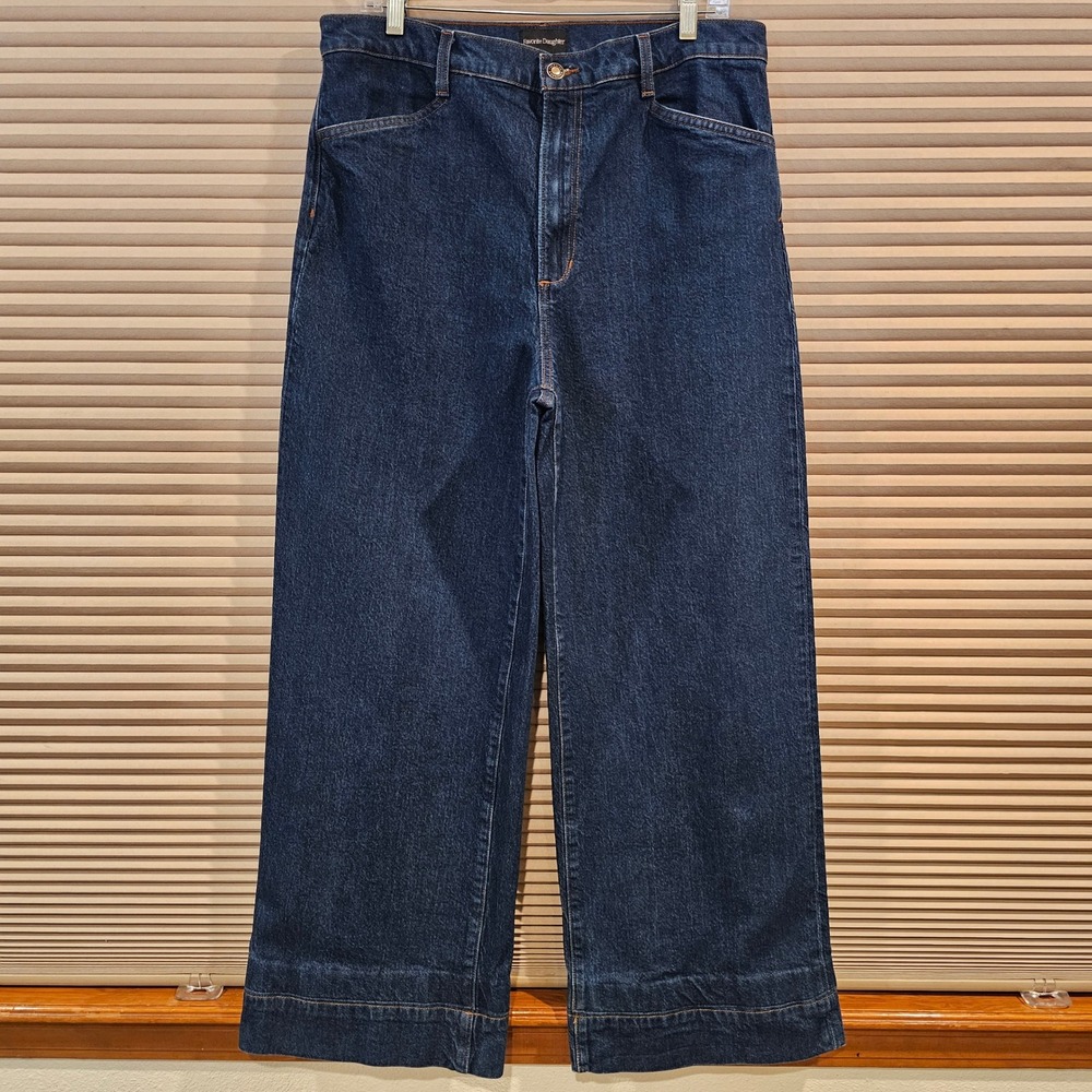Favorite Daughter The Mischa Super High Rise Wide Leg Jeans Pepper Blue Size 33